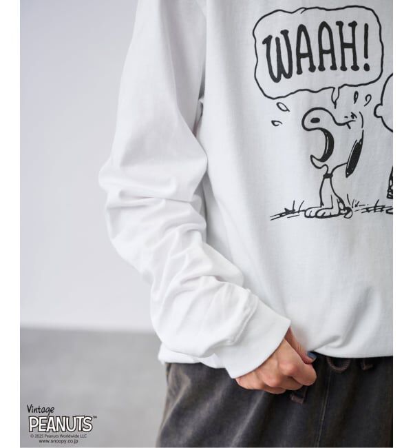 FRAMeWORK「MEAN MACHINE AGE 別注PEANUTS ロングスリーブ TEE WAAH」|Tシャツ・カットソー|