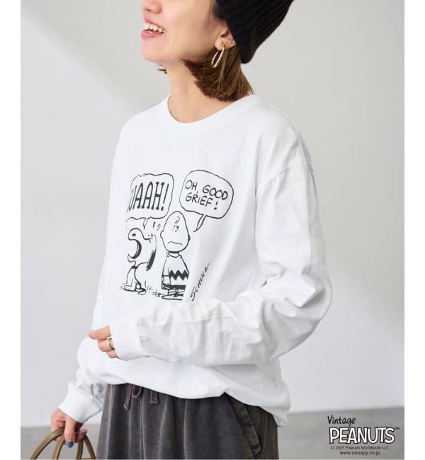 FRAMeWORK「MEAN MACHINE AGE 別注PEANUTS ロングスリーブ TEE WAAH」|Tシャツ・カットソー|