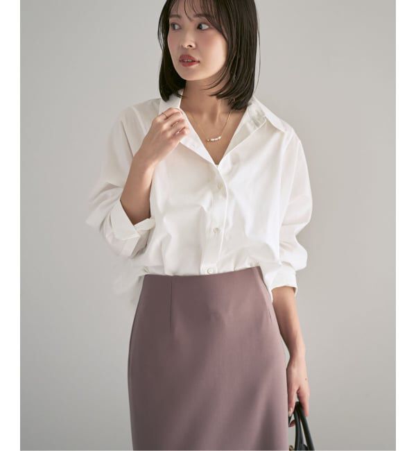 NOBLE「《26SS先行予約》エフォートレスコットンニュアンスシャツ」|シャツ・ブラウス|