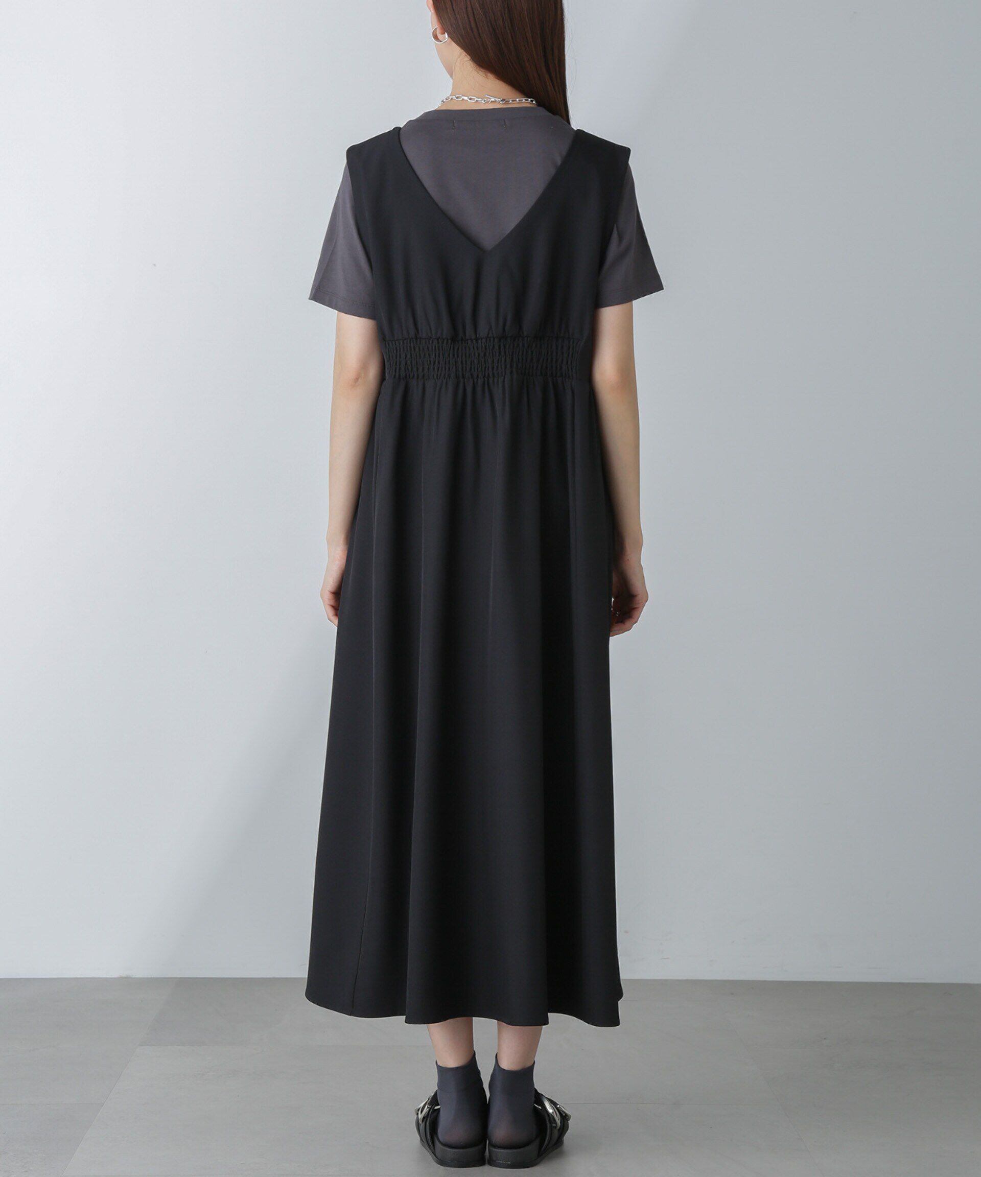 nano･universe「前後2wayギャザー切り替えワンピース」|ワンピース|