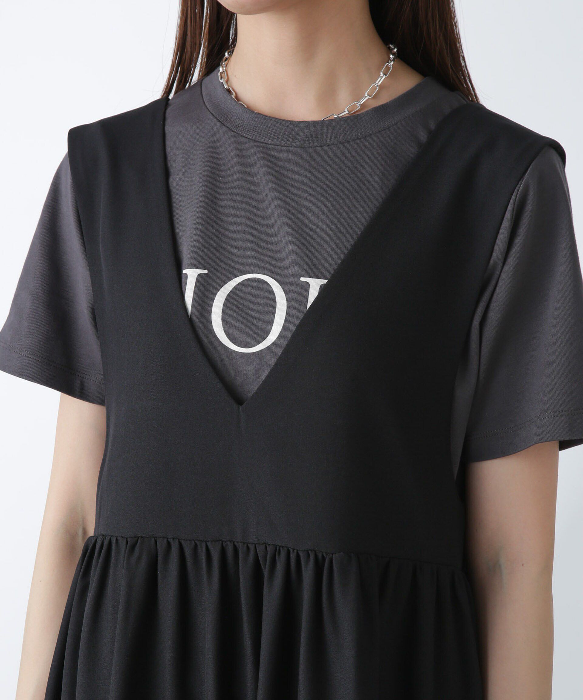 nano･universe「前後2wayギャザー切り替えワンピース」|ワンピース|