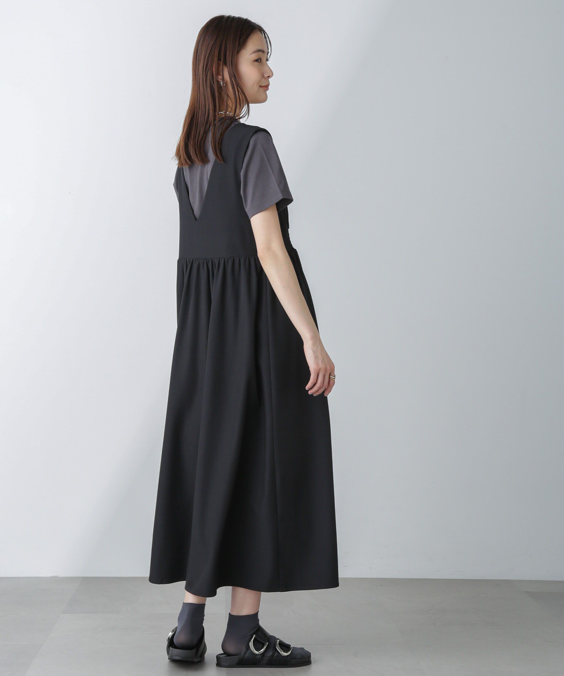 nano･universe「前後2wayギャザー切り替えワンピース」|ワンピース|