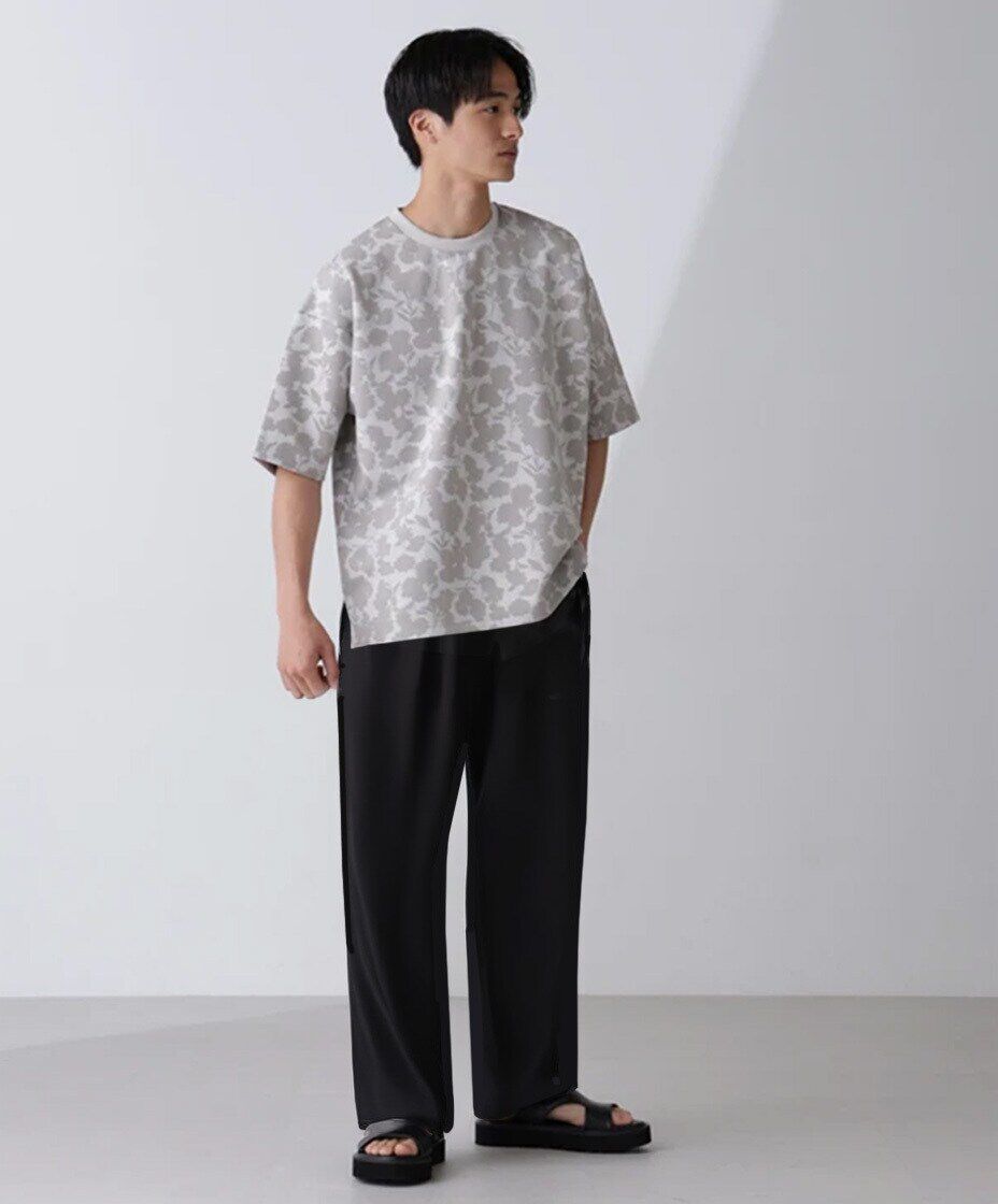 nano･universe「総柄ダンボールワイドTシャツ 半袖」|Tシャツ・カットソー|