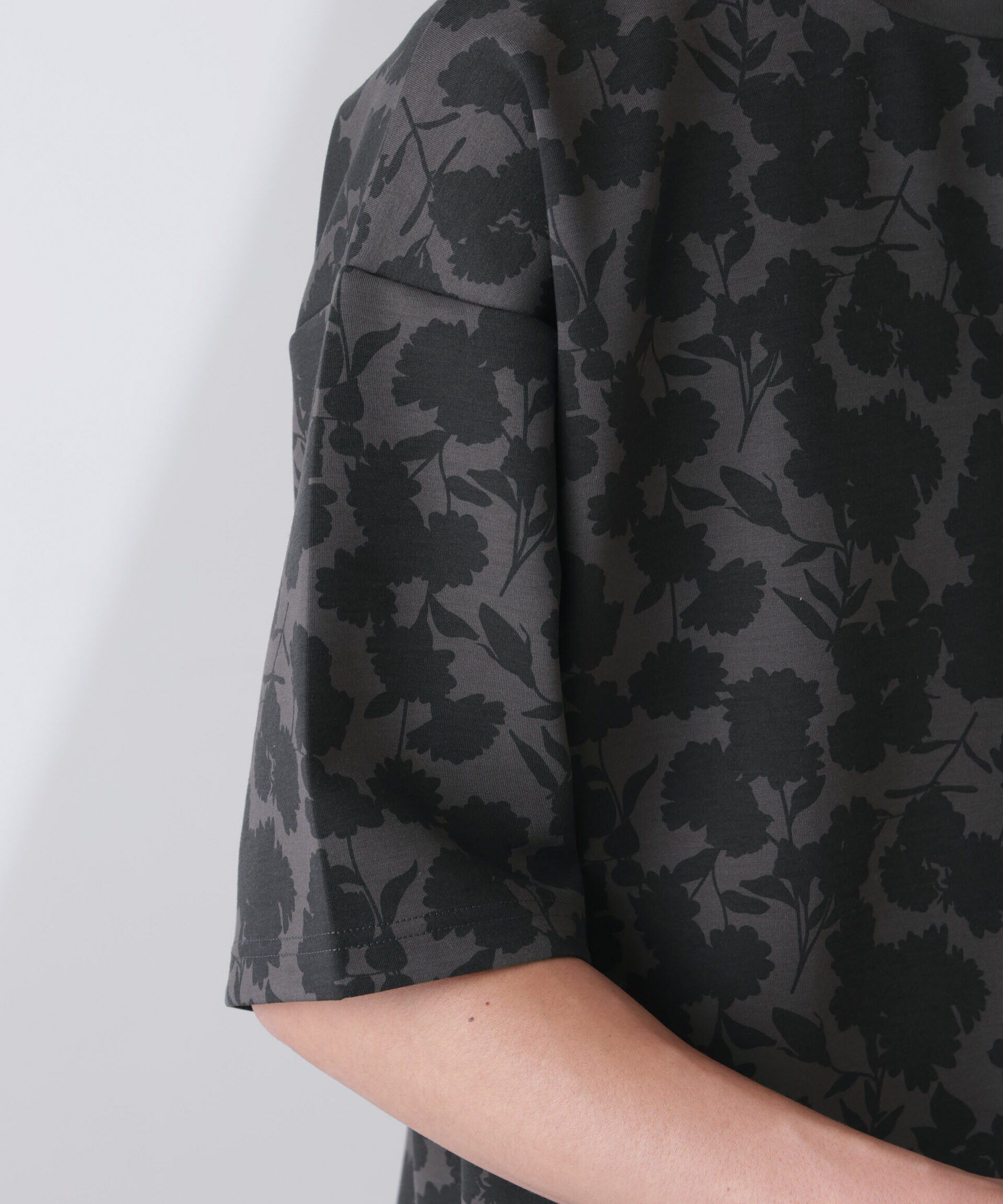 nano･universe「総柄ダンボールワイドTシャツ 半袖」|Tシャツ・カットソー|