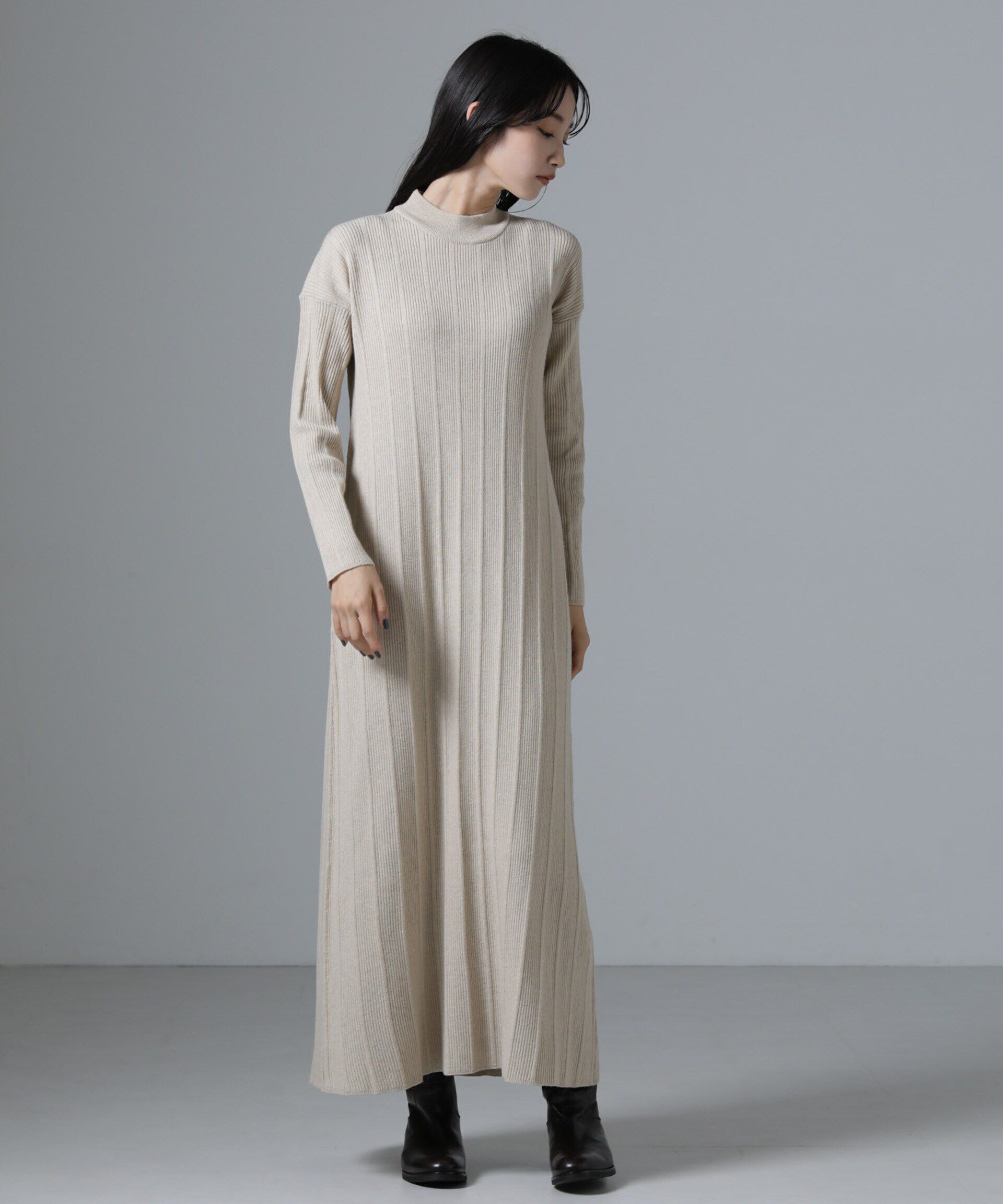 nano･universe「チュールビスチェ＋リブニットワンピースセット」|ワンピース|