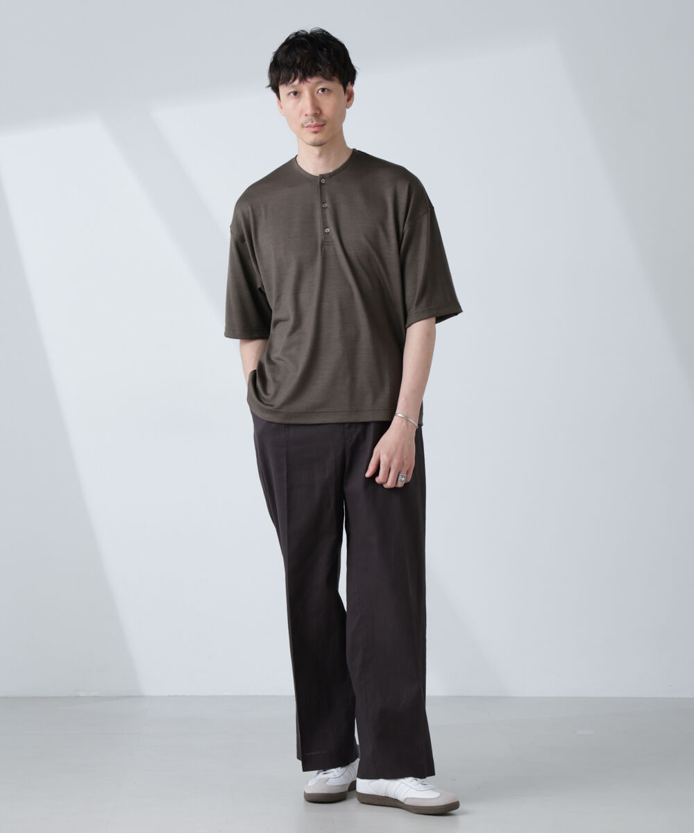 nano･universe「「ALL-DAYS COMFORT 100% WOOL」 ヘンリーネックTEE」|Tシャツ・カットソー|