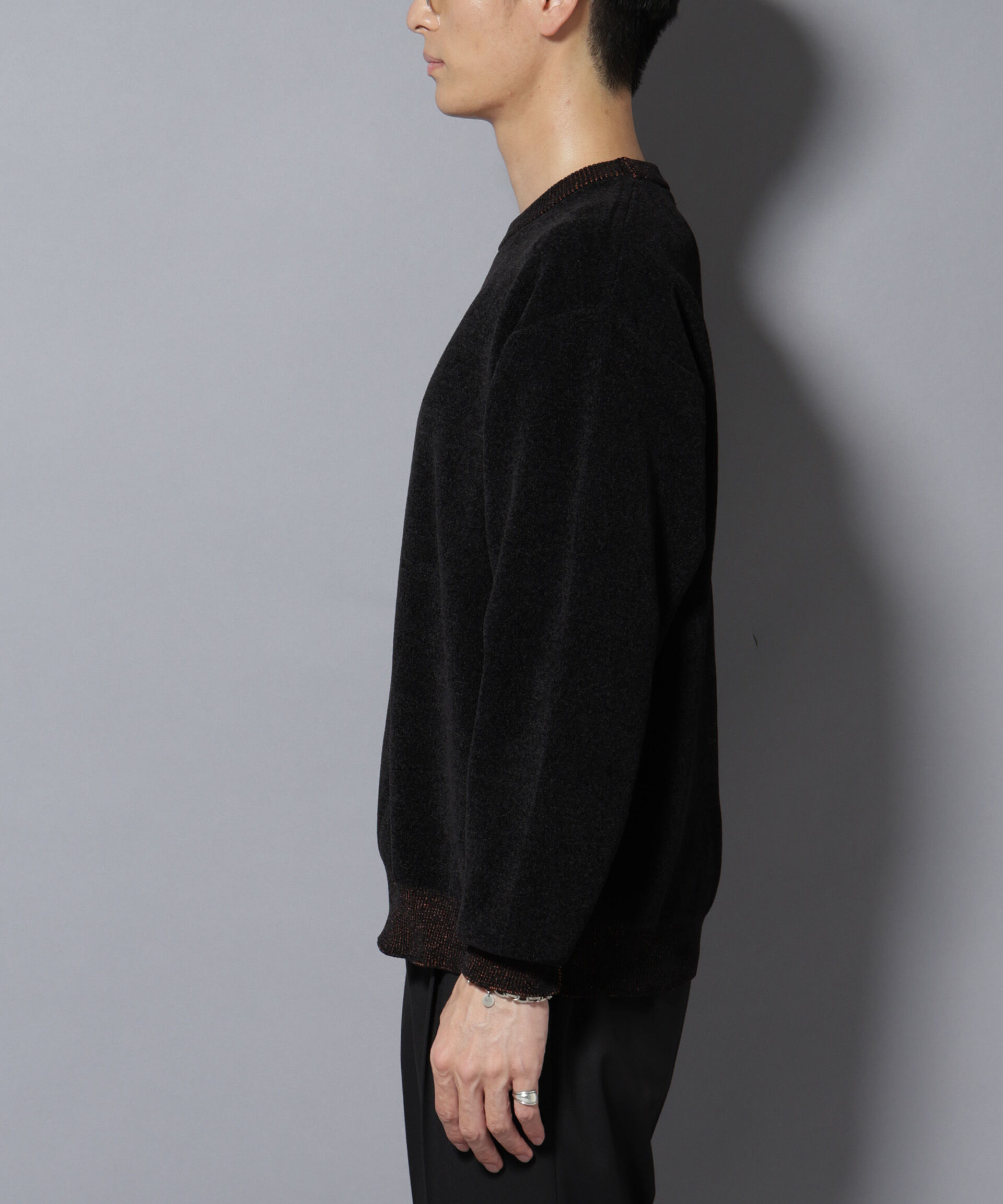 nano･universe「モールヤーンダブルフェイスクルーネックニット」|ニット・セーター|