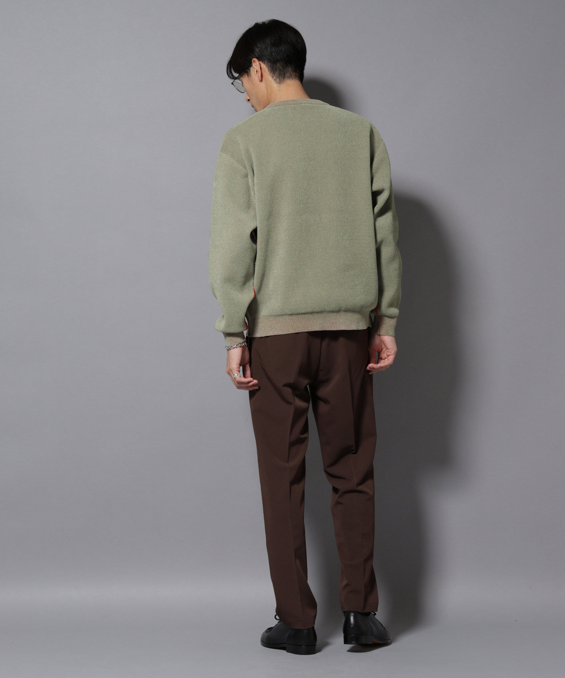 nano･universe「モールヤーンダブルフェイスクルーネックニット」|ニット・セーター|