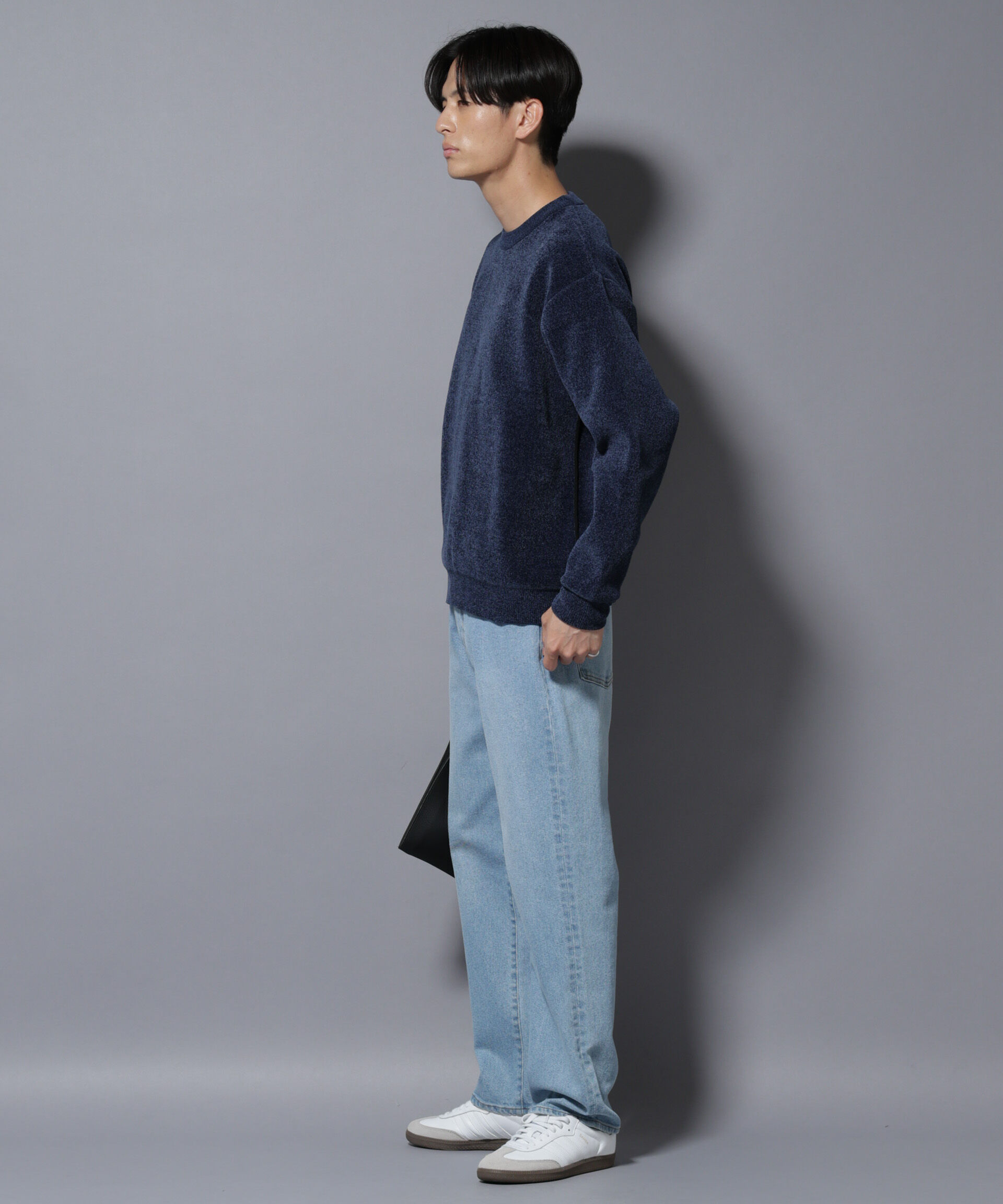 nano･universe「モールヤーンダブルフェイスクルーネックニット」|ニット・セーター|