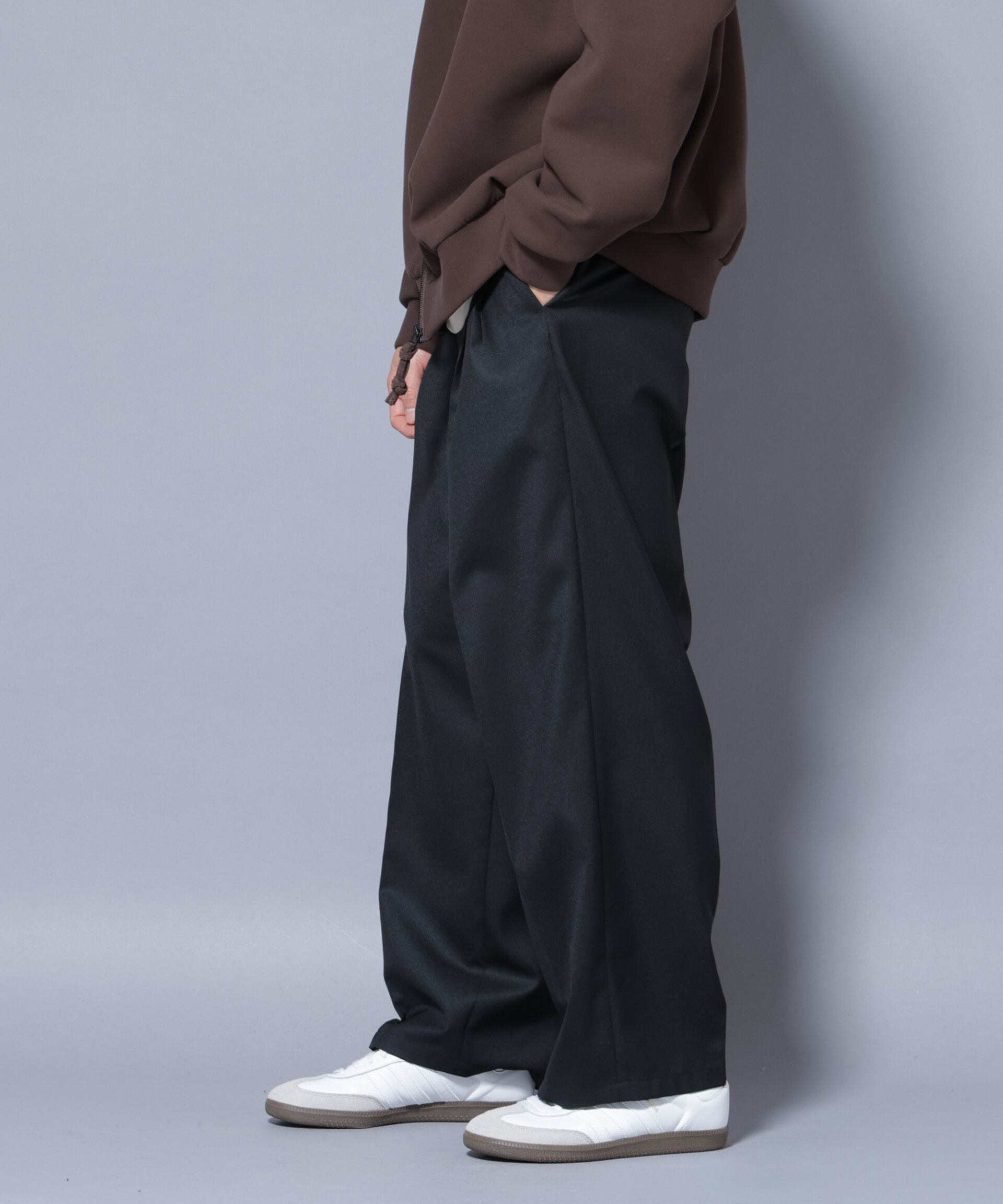 nano･universe「「大人のワイドパンツ」ドライギャバワイドイージースラックス」|チノ|