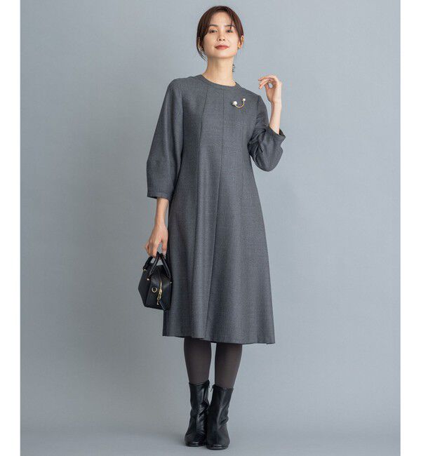 組曲「【人気につき新色追加！】ウールジョーゼット ワンピース」|ワンピース|