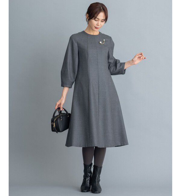 組曲「【人気につき新色追加！】ウールジョーゼット ワンピース」|ワンピース|