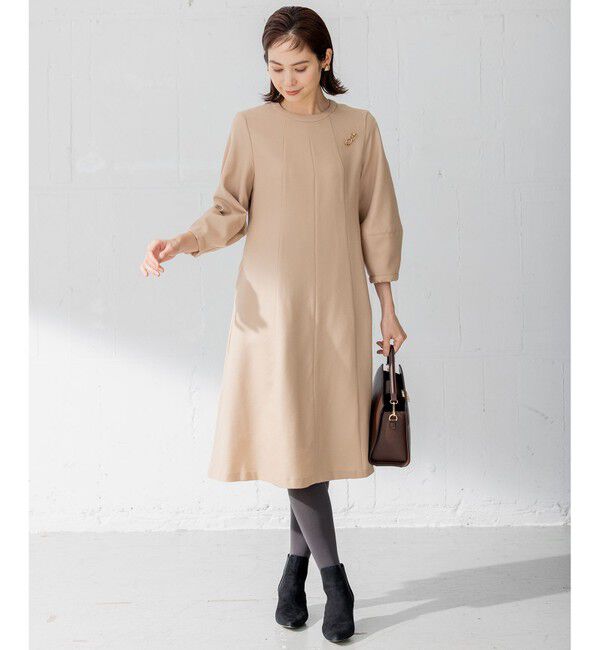 組曲「【人気につき新色追加！】ウールジョーゼット ワンピース」|ワンピース|