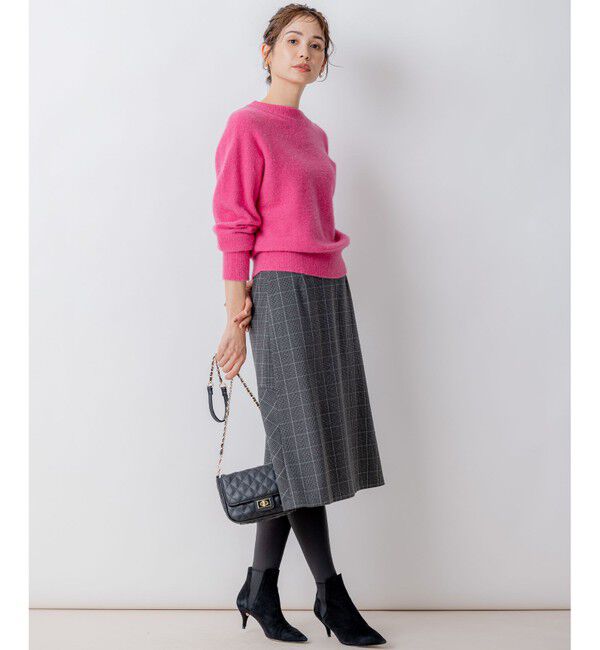 組曲「2WAYウォームストレッチ チェックスカート」|スカート|