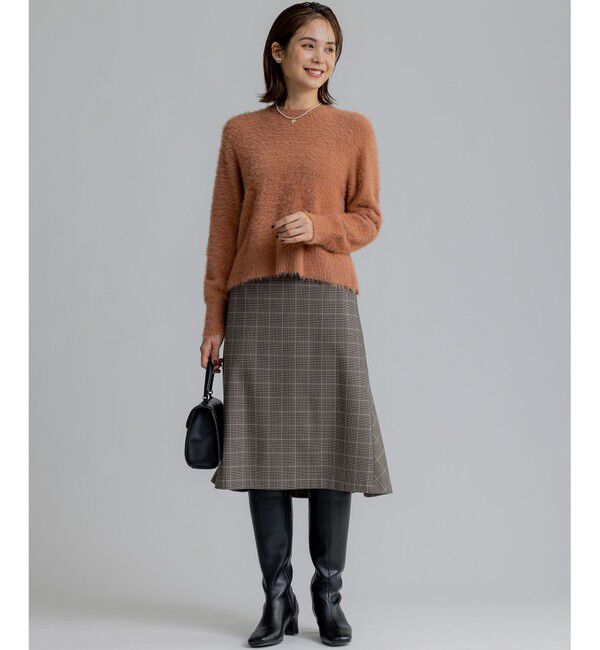 組曲「2WAYウォームストレッチ チェックスカート」|スカート|