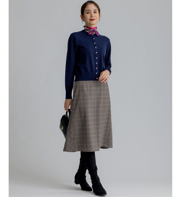 組曲「2WAYウォームストレッチ チェックスカート」|スカート|