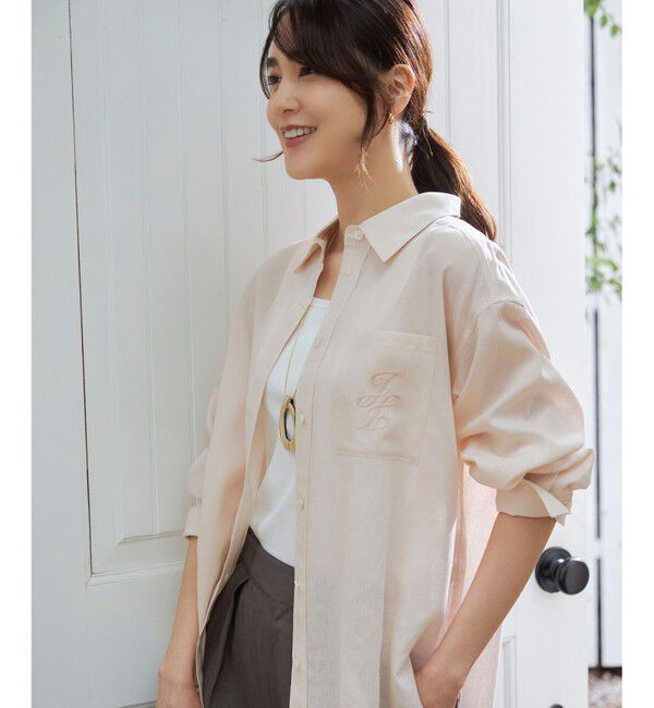 自由区「【洗える】テンセルリネンベーシック シャツ」|シャツ・ブラウス|