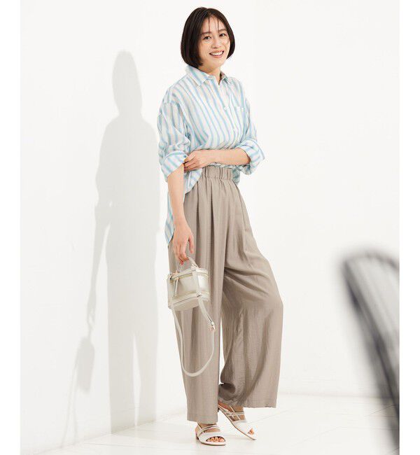 自由区「【洗える】テンセルリネンベーシック シャツ」|シャツ・ブラウス|