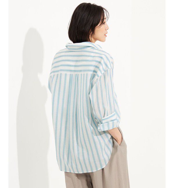 自由区「【洗える】テンセルリネンベーシック シャツ」|シャツ・ブラウス|