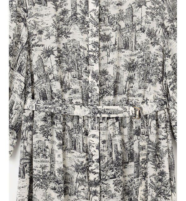 自由区「【洗える】ランドスケーププリント ワンピース」|ワンピース|