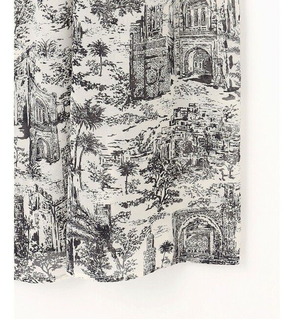 自由区「【洗える】ランドスケーププリント ワンピース」|ワンピース|