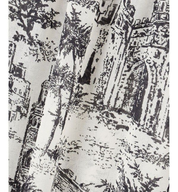 自由区「【洗える】ランドスケーププリント ワンピース」|ワンピース|