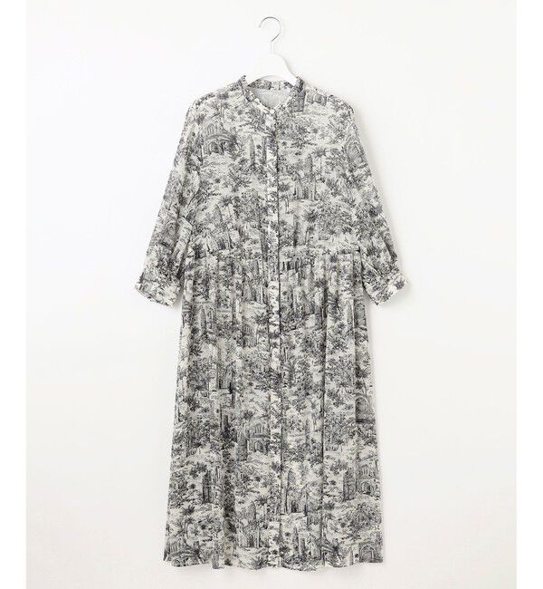 自由区「【洗える】ランドスケーププリント ワンピース」|ワンピース|