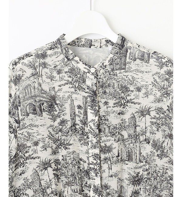 自由区「【洗える】ランドスケーププリント ワンピース」|ワンピース|