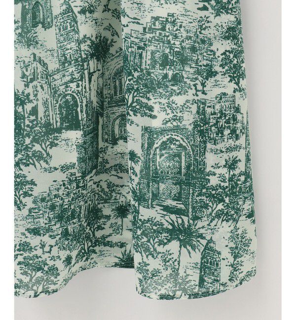 自由区「【洗える】ランドスケーププリント ワンピース」|ワンピース|