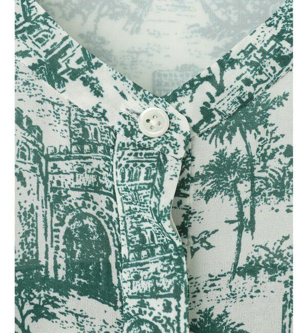 自由区「【洗える】ランドスケーププリント ワンピース」|ワンピース|