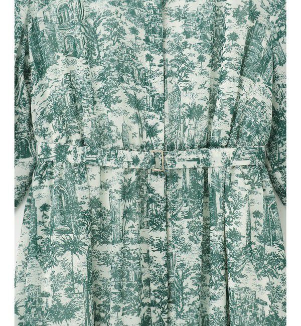 自由区「【洗える】ランドスケーププリント ワンピース」|ワンピース|