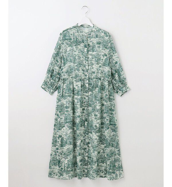 自由区「【洗える】ランドスケーププリント ワンピース」|ワンピース|