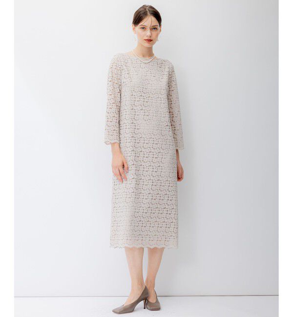 23区「【APPLAUDIR】オプティカルフラワーレース ドレス」|ドレス|