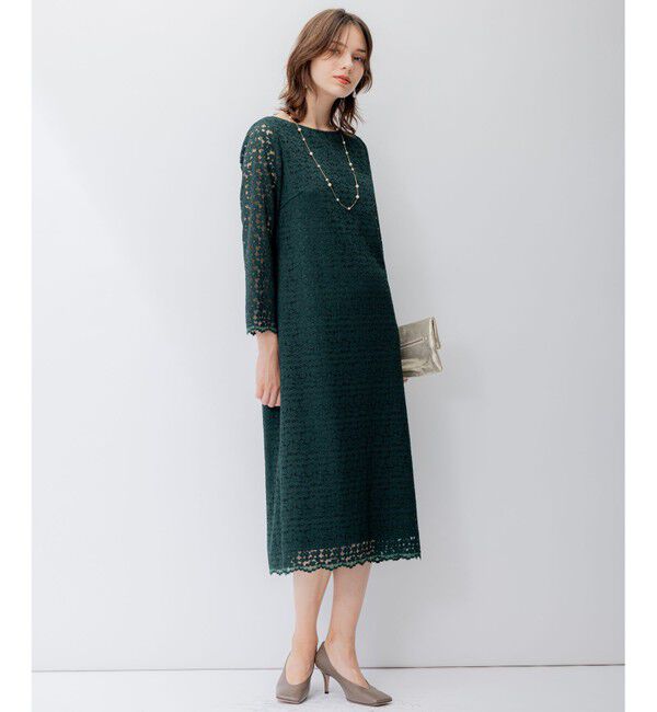 23区「【APPLAUDIR】オプティカルフラワーレース ドレス」|ドレス|