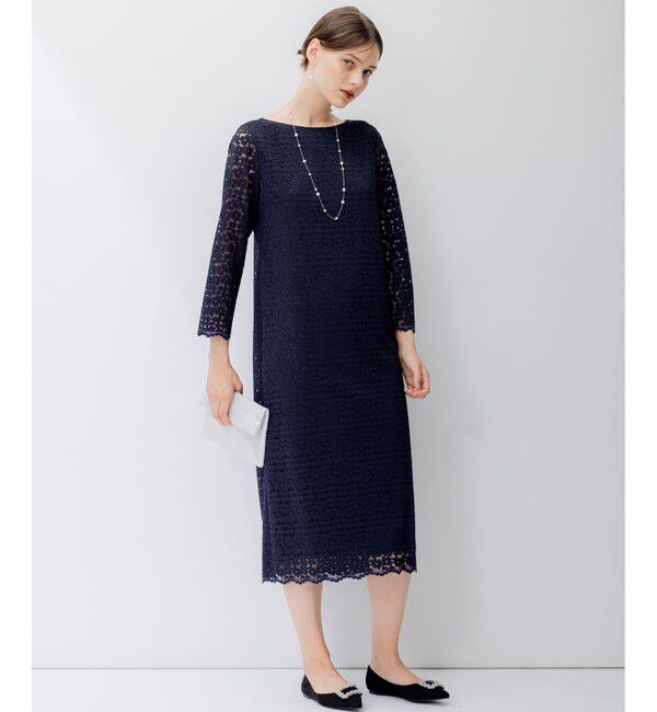 23区「【APPLAUDIR】オプティカルフラワーレース ドレス」|ドレス|