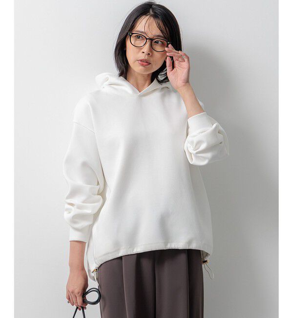 23区「【洗える】コンフォートダンボールジャージー パーカー」|パーカー|ホワイト系