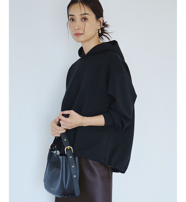 23区「【洗える】コンフォートダンボールジャージー パーカー」|パーカー|ブラック系