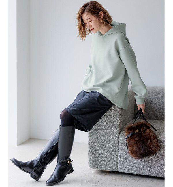 23区「【洗える】コンフォートダンボールジャージー パーカー」|パーカー|