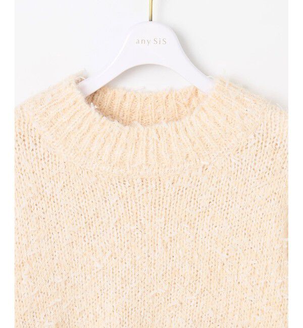 any SiS「【洗える】リボンヤーンミックス ニット」|ニット・セーター|