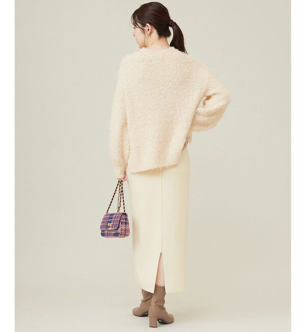 any SiS「【洗える】リボンヤーンミックス ニット」|ニット・セーター|