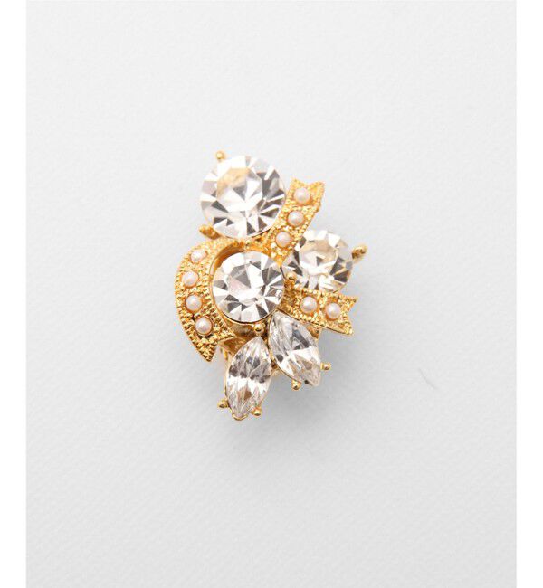 GRACE CONTINENTAL「ラインストーンイヤークリップ」|イヤリング|