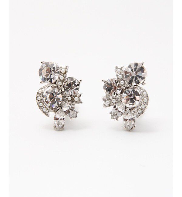 GRACE CONTINENTAL「ラインストーンイヤークリップ」|イヤリング|