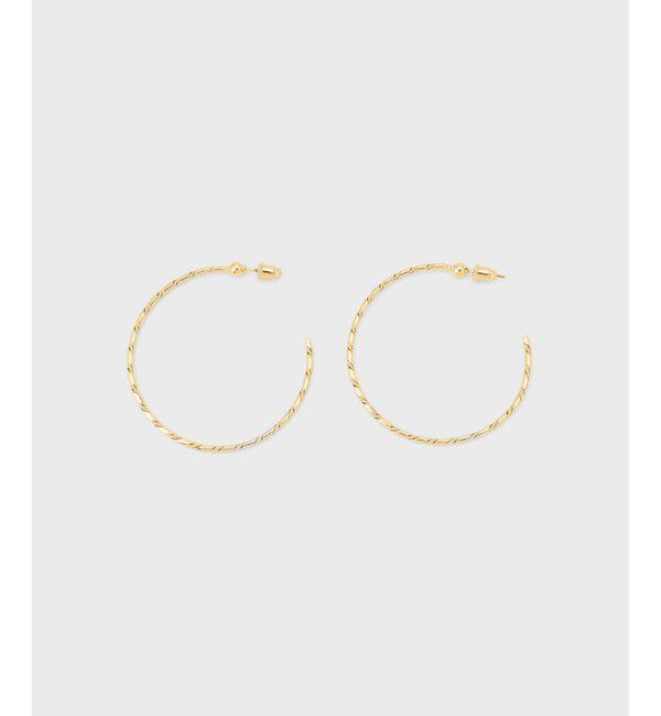 GRACE CONTINENTAL「ラインデザインフープピアス」|ピアス|