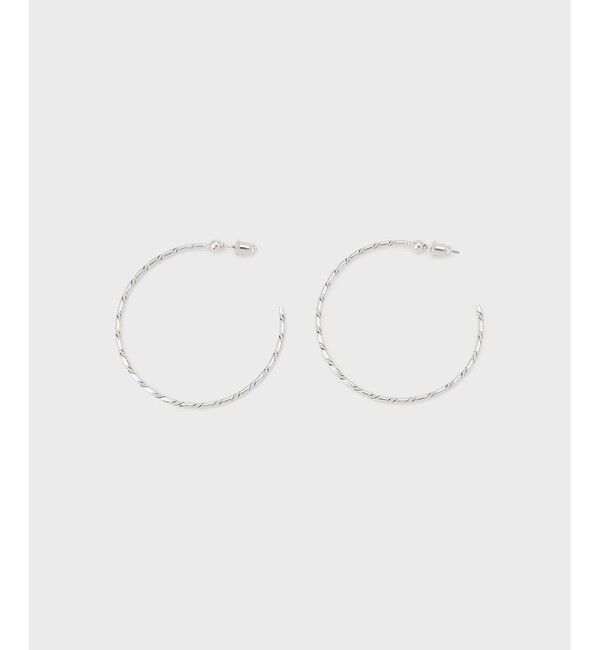 GRACE CONTINENTAL「ラインデザインフープピアス」|ピアス|