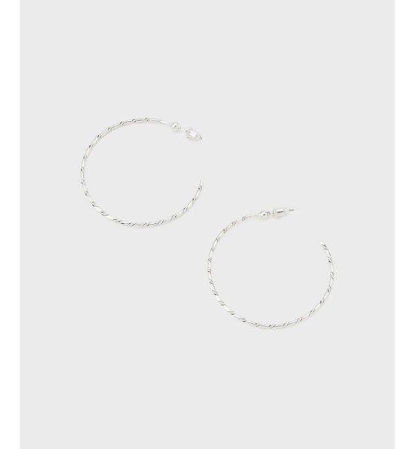 GRACE CONTINENTAL「ラインデザインフープピアス」|ピアス|