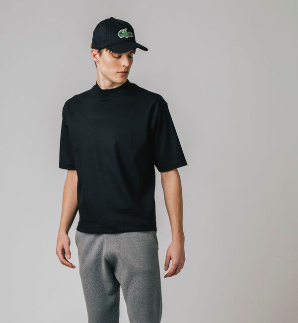 LACOSTE「5分袖モックネックサマーニットTシャツ」|Tシャツ・カットソー|