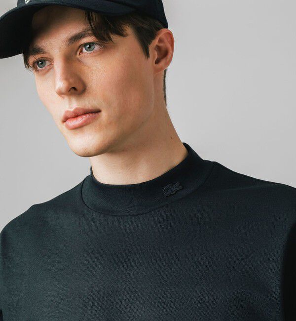 LACOSTE「5分袖モックネックサマーニットTシャツ」|Tシャツ・カットソー|