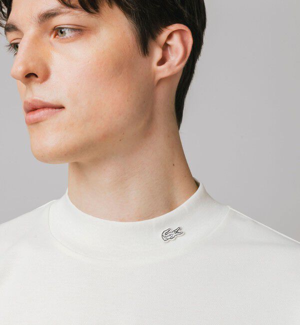 LACOSTE「5分袖モックネックサマーニットTシャツ」|Tシャツ・カットソー|