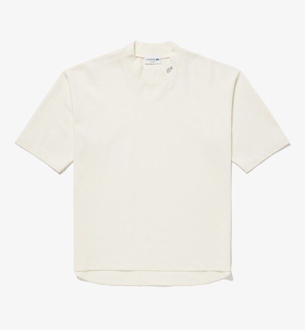 LACOSTE「5分袖モックネックサマーニットTシャツ」|Tシャツ・カットソー|
