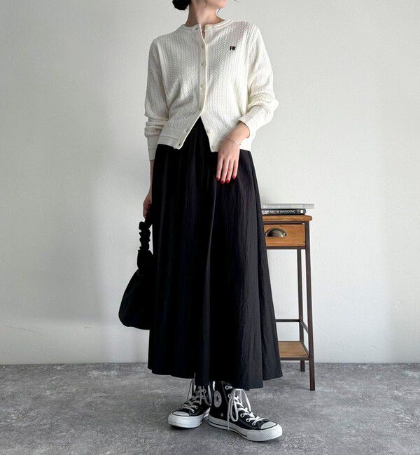 fredy emue「FR刺繍ミニケーブル柄カーディガン」|カーディガン|